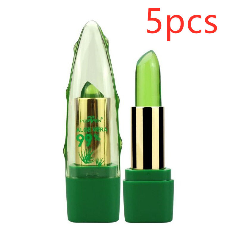 anti drying aloe vera moisturizer lipstick 5pcs