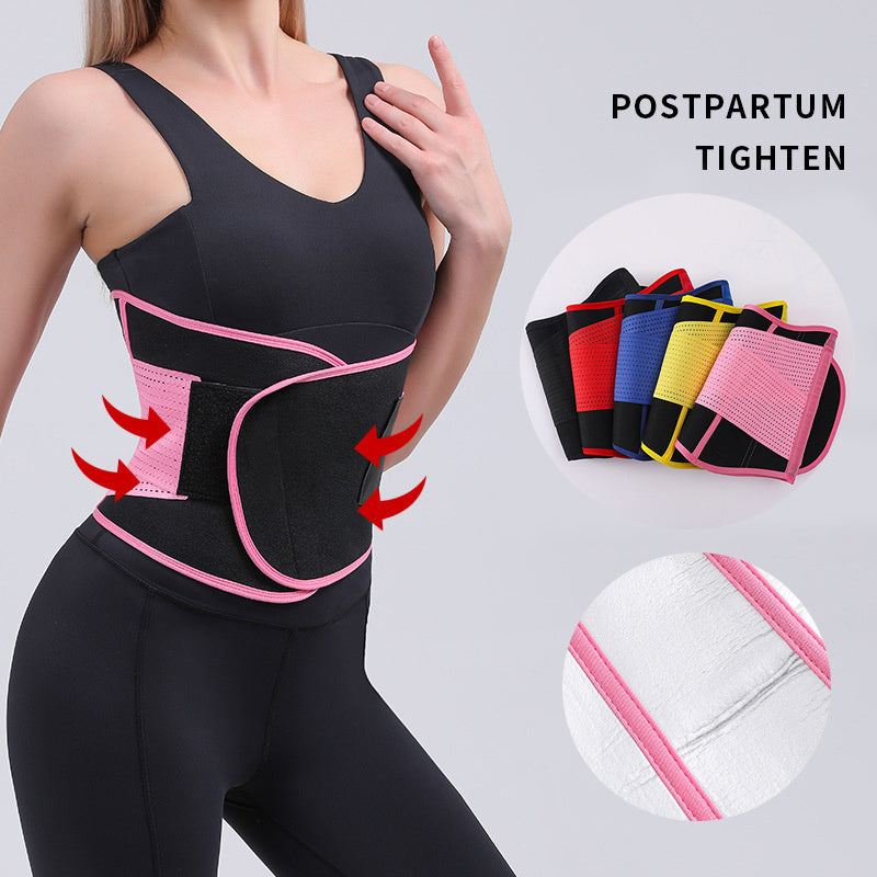 back support waist trainer pink