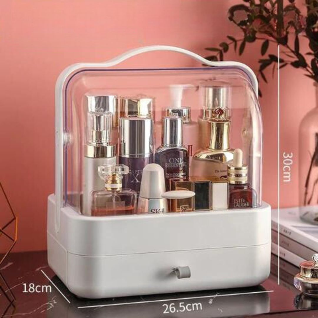 cosmetic storage box white