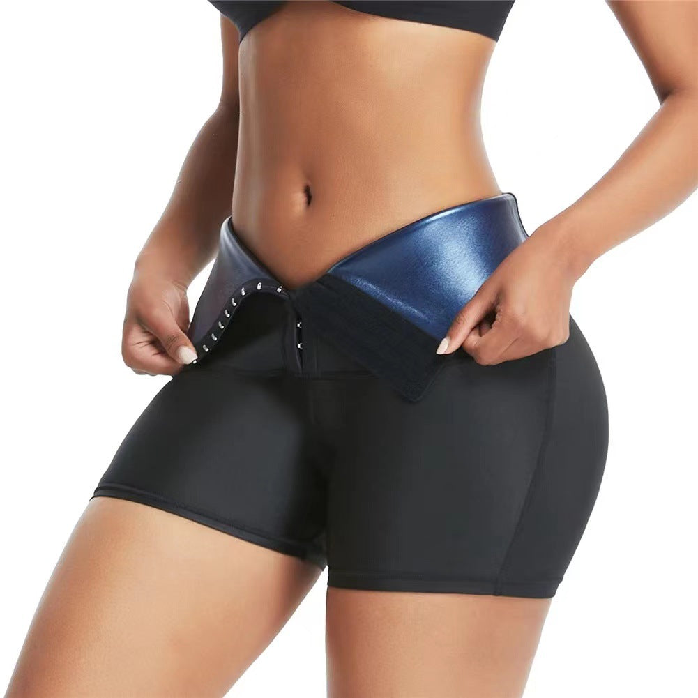 fitness workout body shaper slimming pants blue