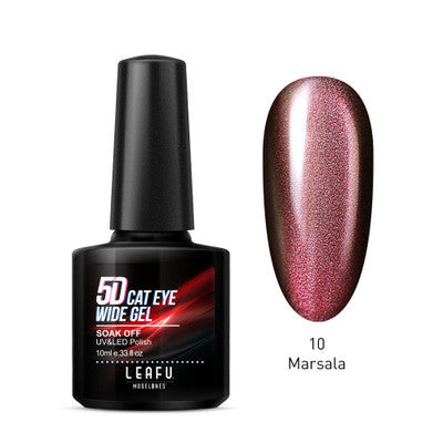 glittering gel nail polish marsala