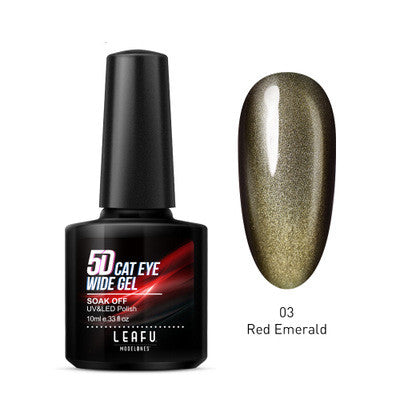 glittering gel nail polish red emerald