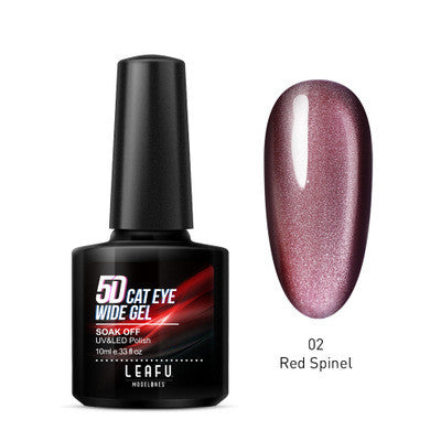 glittering gel nail polish red spinel