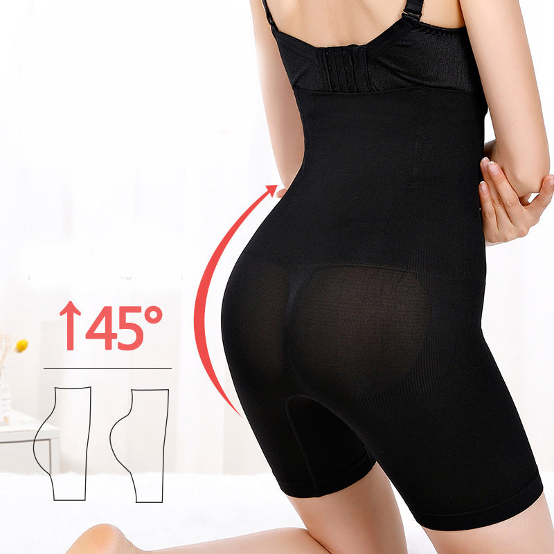 high waist body shaper black