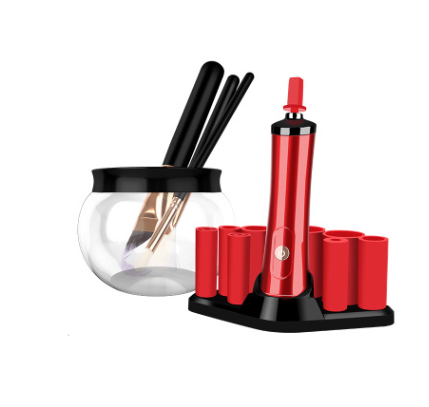 makeup brush cleaner red