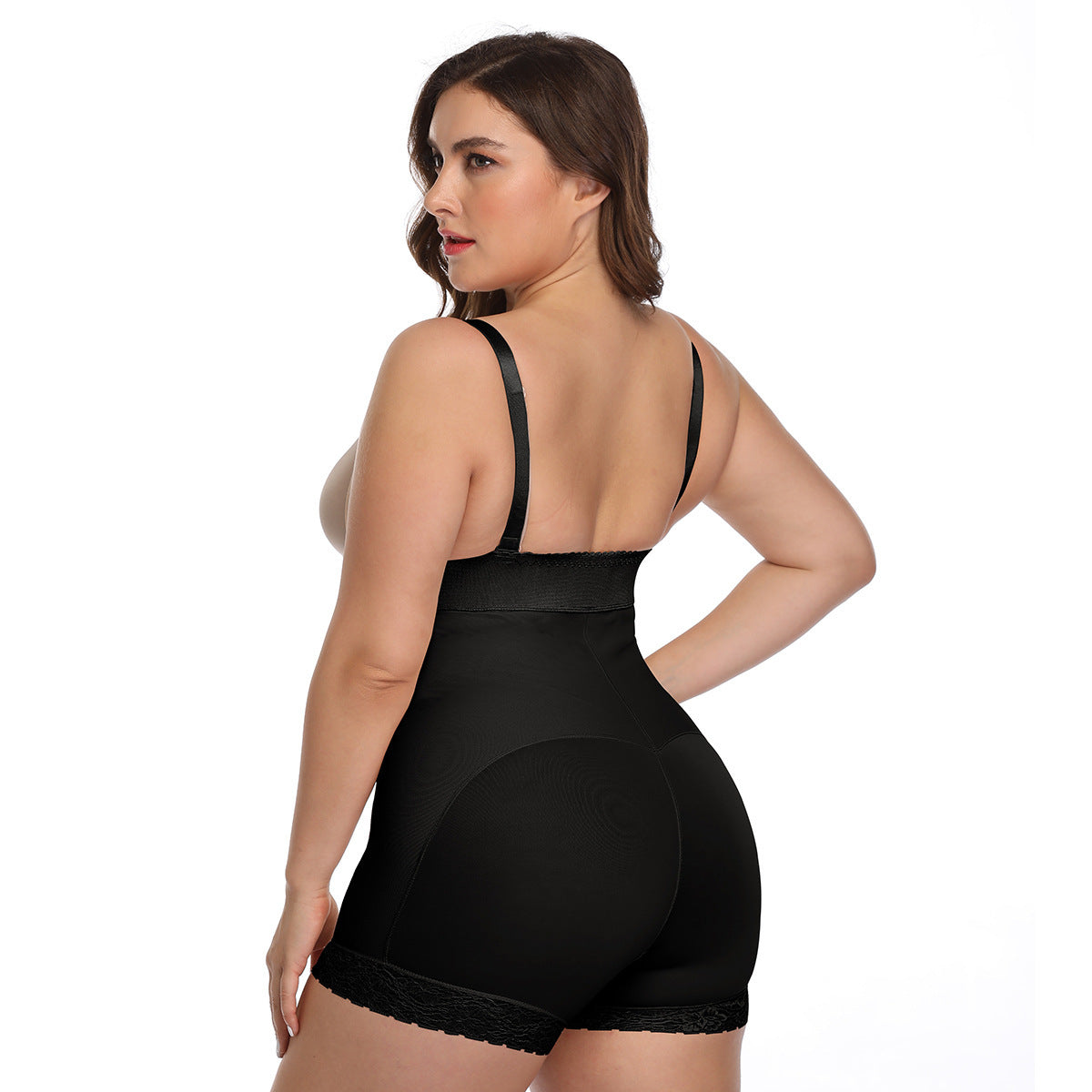 plus size body shaper black back