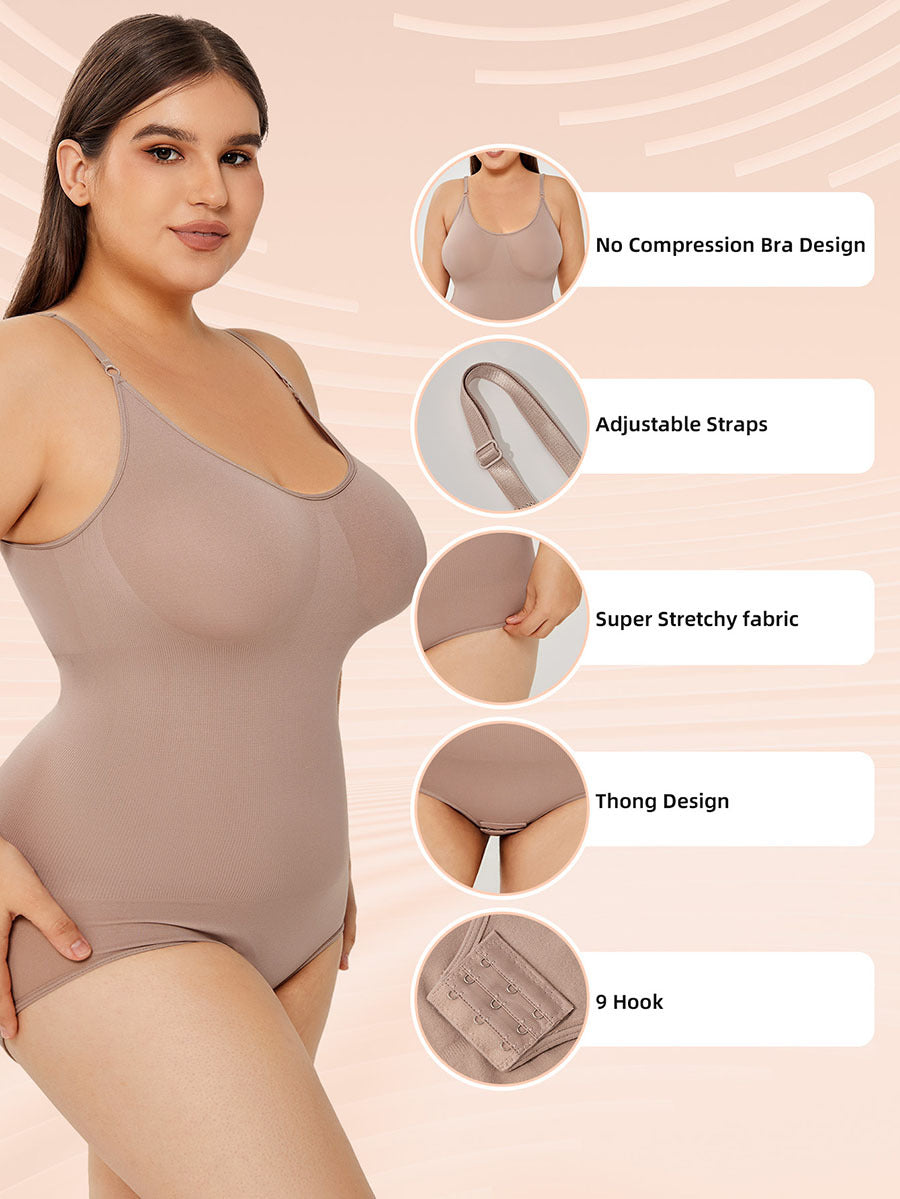 plus size women bodyshaper peach