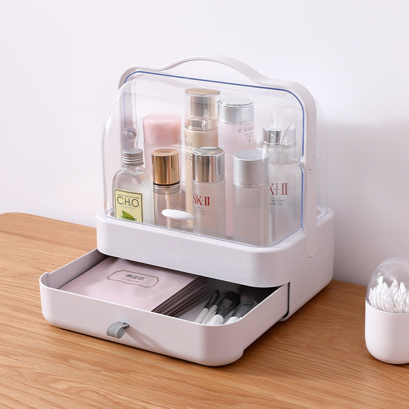 portable cosmetic storage box white