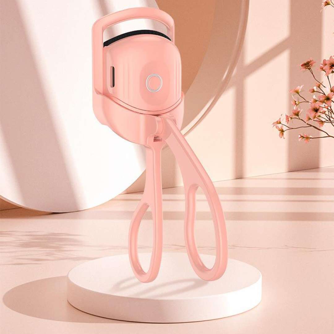 portable electric eyelash curler pink