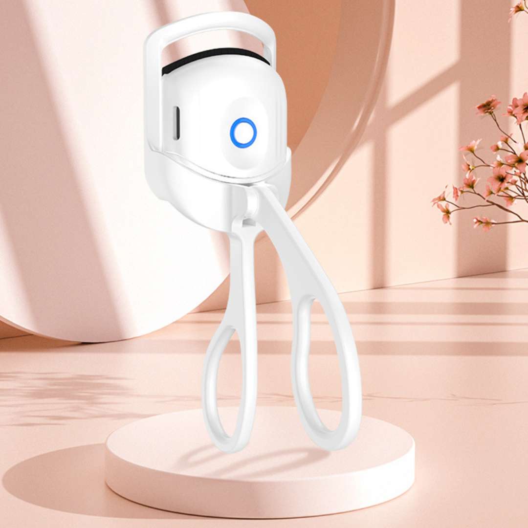 portable electric eyelash curler white