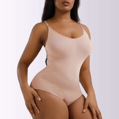 seamless slimming body shaper beige